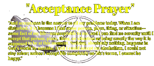  A passage from the book Alcoholics Anonymous It is a passage about acceptance and it is a transparent gif with a calm and peaceful scene of a sunrise over a calm ocean, reflecting the message of hope and serenity in the passage