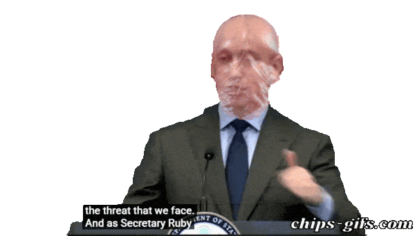 Stephen Miller with a dickhead Stands at the podium giving a speech about Antifa