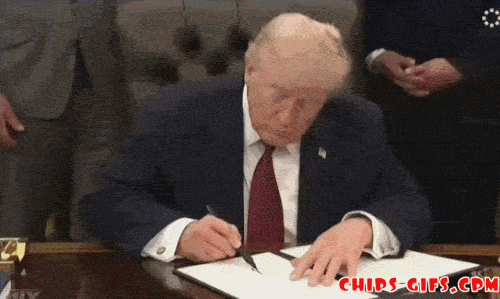 Trump signing a document when he turns it around the document is revealed amd it is the Epstein birthday card