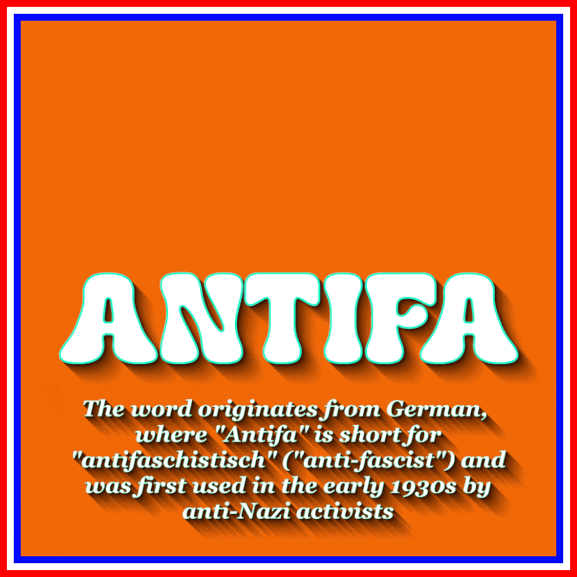 flashing i am antifa with the definition