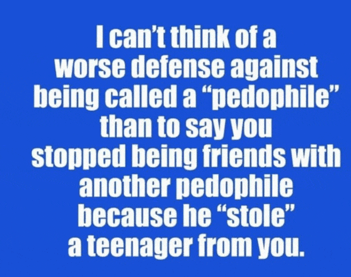 animated sign declaring trump's story about breaking up with Epstein isn't very good